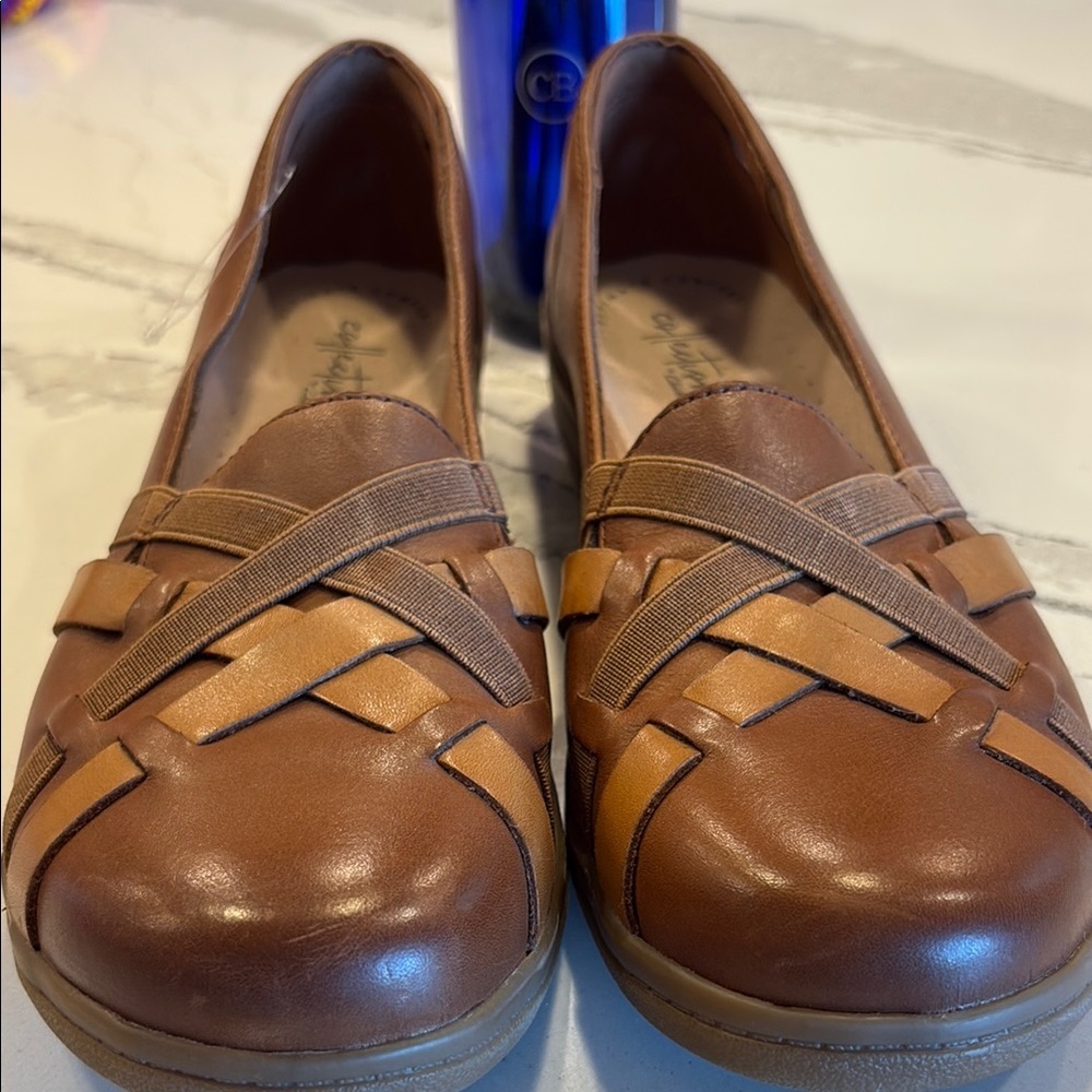 Collection B Tan Leather Women's Loafers